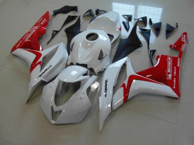 Branco Vermelho Versão de Corrida Carenagem Moto CBR 600RR 07-08