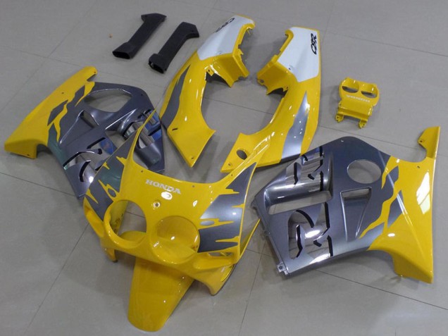 Cinzento Amarelo Carenagem Moto CBR 250RR MC19 88-89