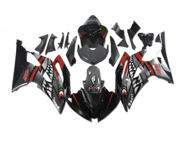 Cinzento Vermelho Tubarão Carenagem Moto R6 08-16