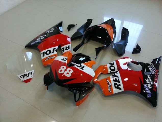 Corrida Repsol 88 Carenagem Moto CBR 600 F4i 01-03 Corrida Repsol 88 Carenagem Moto CBR 600 F4i 01-03
