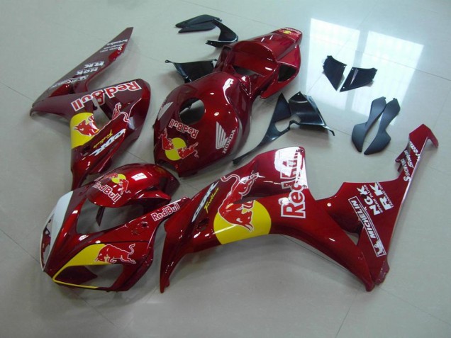 Doce Vermelho Red Bull Carenagem Moto CBR 1000RR 06-07 Doce Vermelho Red Bull Carenagem Moto CBR 1000RR 06-07