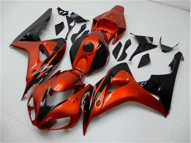 Laranja Preto Carenagem Moto CBR 1000RR 06-07