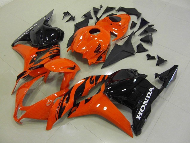 Laranja Preto Carenagem Moto CBR 600RR 09-12 Laranja Preto Carenagem Moto CBR 600RR 09-12