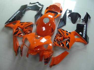 Laranja Preto Chama Carenagem Moto CBR 600RR 05-06