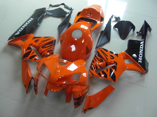 Laranja Preto Chama Carenagem Moto CBR 600RR 05-06
