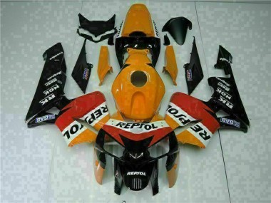 Laranja Preto Repsol Kit Carenagem Moto CBR 600RR 05-06