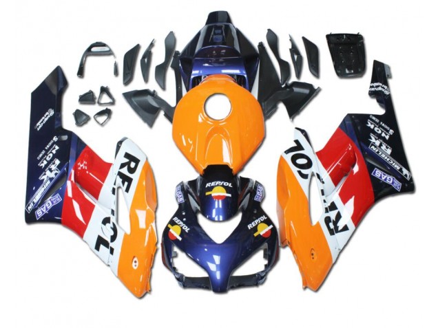 Laranja Vermelho Azul Repsol Carenagem Moto CBR 1000RR 04-05