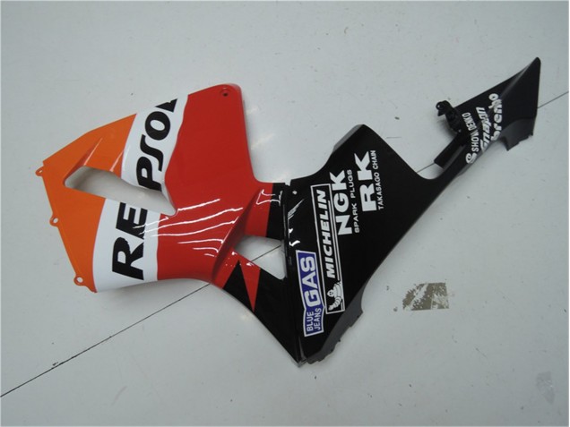 Laranja Vermelho Preto Repsol Carenagem Moto CBR 600RR 03-04