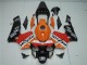 Laranja Vermelho Preto Repsol Carenagem Moto CBR 600RR 03-04