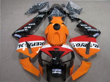 Laranja Vermelho Preto Repsol Carenagem Moto CBR 600RR 05-06