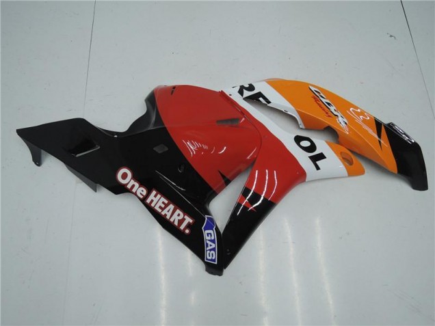 Laranja Vermelho Preto Repsol Carenagem Moto CBR 600RR 09-12