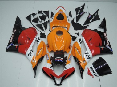 Laranja Vermelho Preto Repsol Carenagem Moto CBR 600RR 09-12