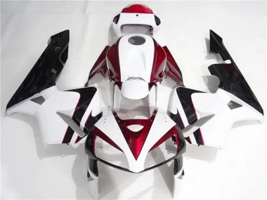 Kits Carenagens Moto Honda CBR600RR 2005-2006 - Branco Vermelho Preto