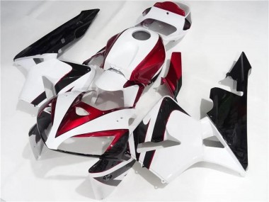 Kits Carenagens Moto Honda CBR600RR 2005-2006 - Branco Vermelho Preto