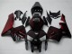 Kits Carenagem Moto Honda CBR600RR 2005-2006 - Preto Brilhante Vermelho Chama