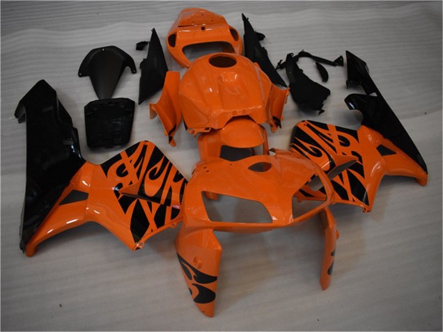 Carenagem Moto Honda CBR600RR 2005-2006 - Laranja Preto Chama