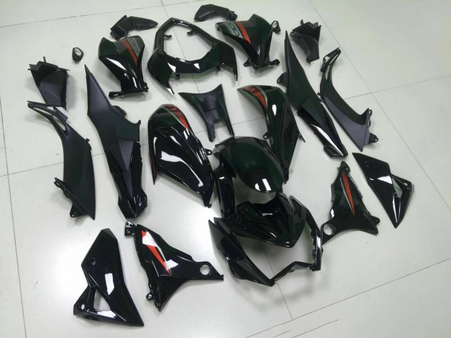 Carenagens Moto Kawasaki Z800 2013-2018 - Preto Brilhante Vermelho Prata