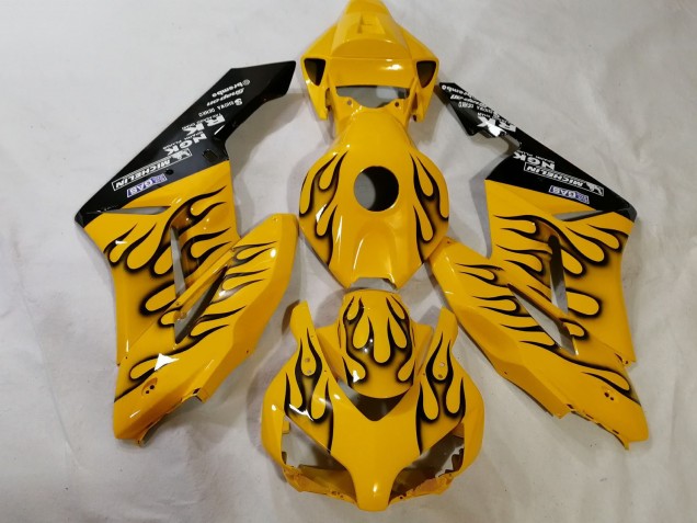 Carenagens Moto Honda CBR1000RR 2012-2016 - Amarelo Preto Chama