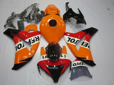 Carenagem Moto Honda CBR1000RR 2008-2011 - Laranja Branco Vermelho Preto Brilhante Repsol