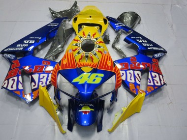 Carenagens Moto Honda CBR600RR 2005-2006 - Amarelo Azul Rossi 46