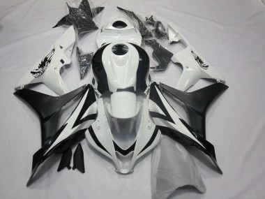 Carenagens Moto Honda CBR600RR 2007-2008 - Branco Preto Fosco OEM Estilo