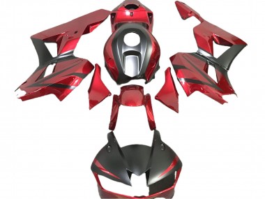 Carenagens Moto Honda CBR600RR 2013-2023 - Vermelho Profundo Preto Fosco