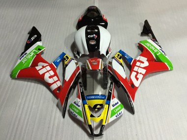 Carenagens Moto Honda CBR600RR 2007-2008 - Branco Vermelho Verde Amarelo Preto Brilhante Givi 6