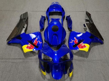 Carenagens Moto Honda CBR600RR 2003-2004 - Azul Amarelo Preto Brilhante Red Bull