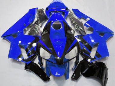 Carenagens Moto Honda CBR600RR 2005-2006 - Azul Preto Brilhante Estilo