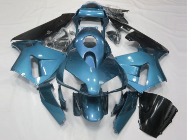 Carenagem Moto Honda CBR600RR 2003-2004 - Azul Claro Preto Brilhante