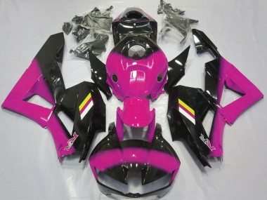 Carenagens Moto Honda CBR600RR 2013-2023 - Rosa Preto Brilhante Branco Amarelo