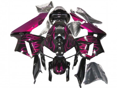 Carenagens Moto Honda CBR600RR 2005-2006 - Preto Brilhante Rosa Chama