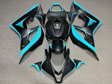 Carenagem Moto Honda CBR600RR 2007-2008 - Ciano Azul Preto Fosco