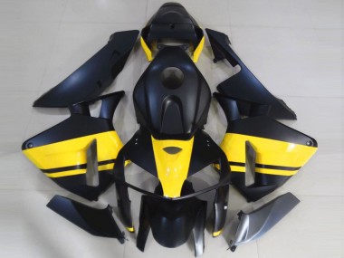 Carenagens Moto Honda CBR600RR 2005-2006 - Preto Fosco Amarelo Brilhante