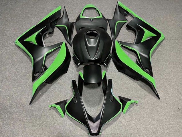 Carenagem Moto Honda CBR600RR 2007-2008 - Verde Preto Fosco