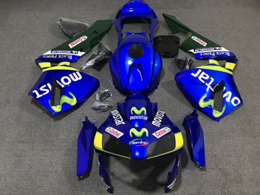 Carenagens Moto Honda CBR600RR 2003-2004 - Azul Amarelo Verde MoviStar