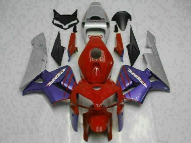 Carenagens Moto Honda CBR600RR 2005-2006 - Vermelho Roxo Cinzento