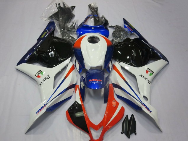 Carenagens Moto Honda CBR600RR 2009-2012 - Branco Azul Vermelho Preto Brilhante