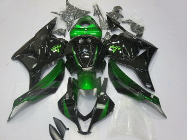 Carenagens Moto Honda CBR600RR 2009-2012 - Verde Preto Brilhante