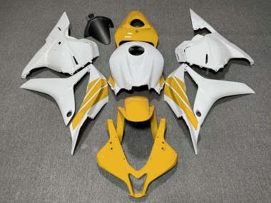 Carenagens Moto Honda CBR600RR 2009-2012 - Branco Amarelo Listra
