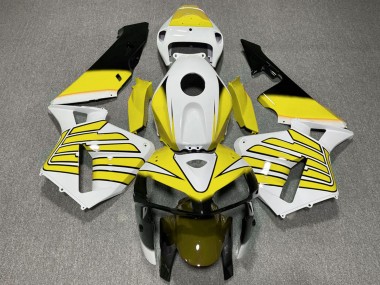 Carenagens Moto Honda CBR600RR 2005-2006 - Amarelo Branco Asas