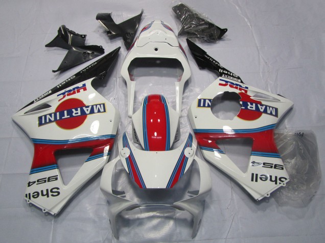 Carenagens Moto Honda CBR954RR 2002-2003 - Branco Vermelho Preto Martini