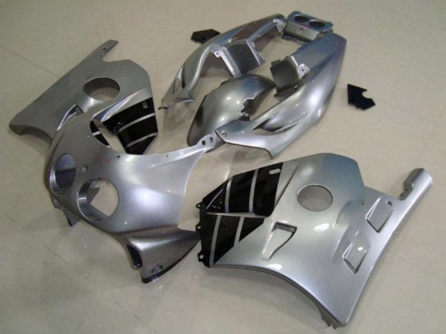 Carenagens Moto Honda CBR250RR 1990-1998 - Prata Preto Brilhante