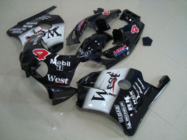 Carenagens Moto Honda CBR250RR 1990-1998 - Preto Brilhante Branco West Mobil