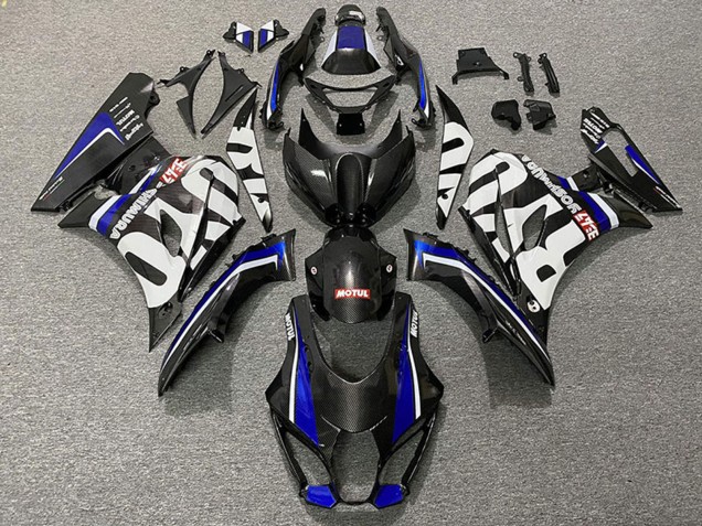 Carenagens Moto Suzuki GSXR 1000 2017-2024 - Fibra de Carbono Estilo Azul