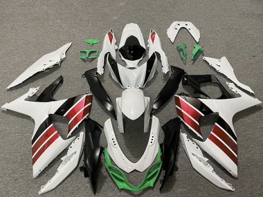 Carenagens Moto Suzuki GSXR 1000 2009-2016 - Branco Vermelho Verde Preto