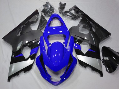 Carenagens Moto Suzuki GSXR 600 / GSXR 750 2004-2005 - Azul Prata Cinzento Preto
