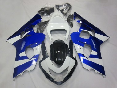 Carenagens Moto Suzuki GSXR 600 / GSXR 750 2004-2005 - Branco Azul Preto OEM Estilo