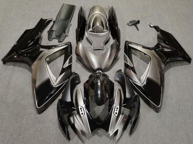 Carenagens Moto Suzuki GSXR 600 / GSXR 750 2006-2007 - Prata Escuro Preto Brilhante