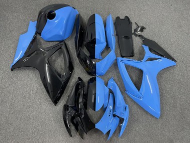 Carenagens Moto Suzuki GSXR 600 / GSXR 750 2006-2007 - Preto Brilhante Azul Divisão
